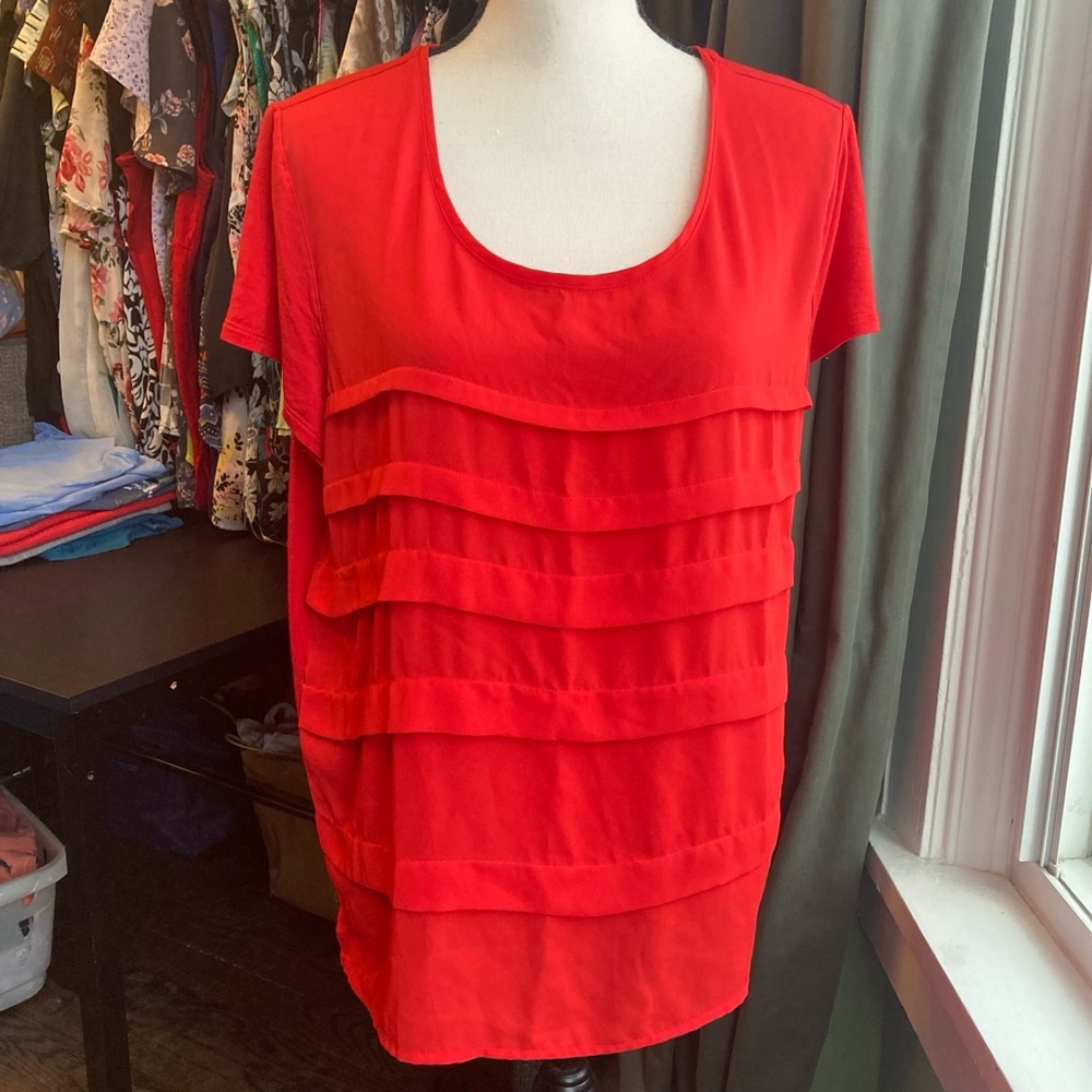 Women's Red Blouse 1X